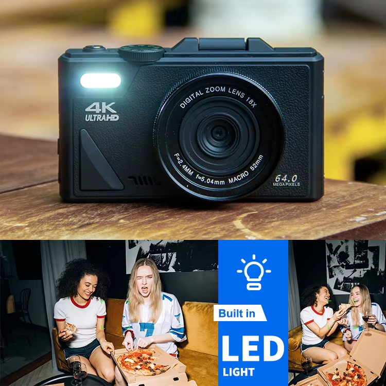 Vintage Flip-Screen 4K CMOS Digital Camera - Image 10