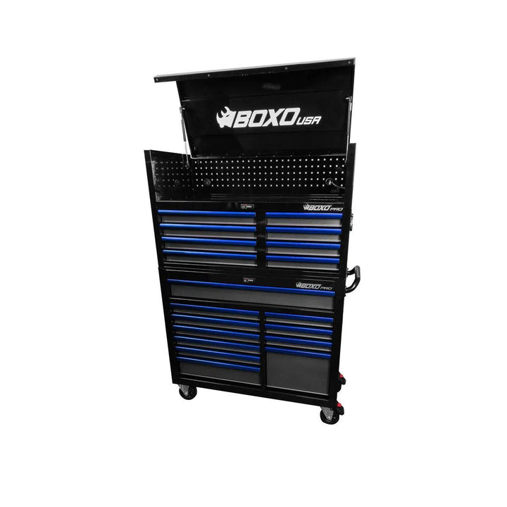 Pro Series | Loaded 45" 19-Drawer Rolling Tool Box | Black and Blue - Image 7