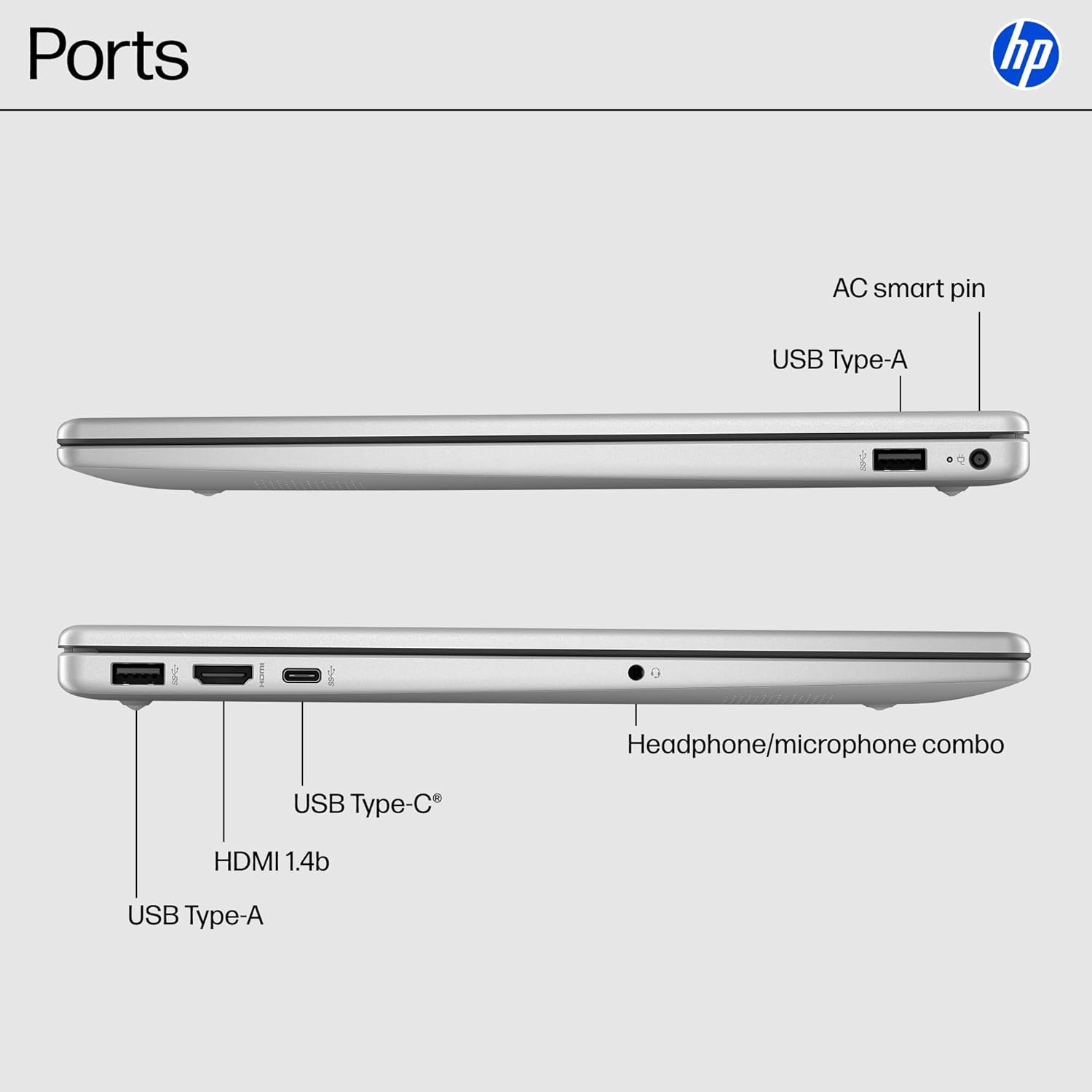 15.6 inch Laptop, HD Touchscreen Display, AMD Ryzen 3 7320U, 8 GB RAM, 128 GB SSD, AMD Radeon Graphics, Windows 11 Home in S Mode, Natural Silver, 15- fc0099nr - Image 3