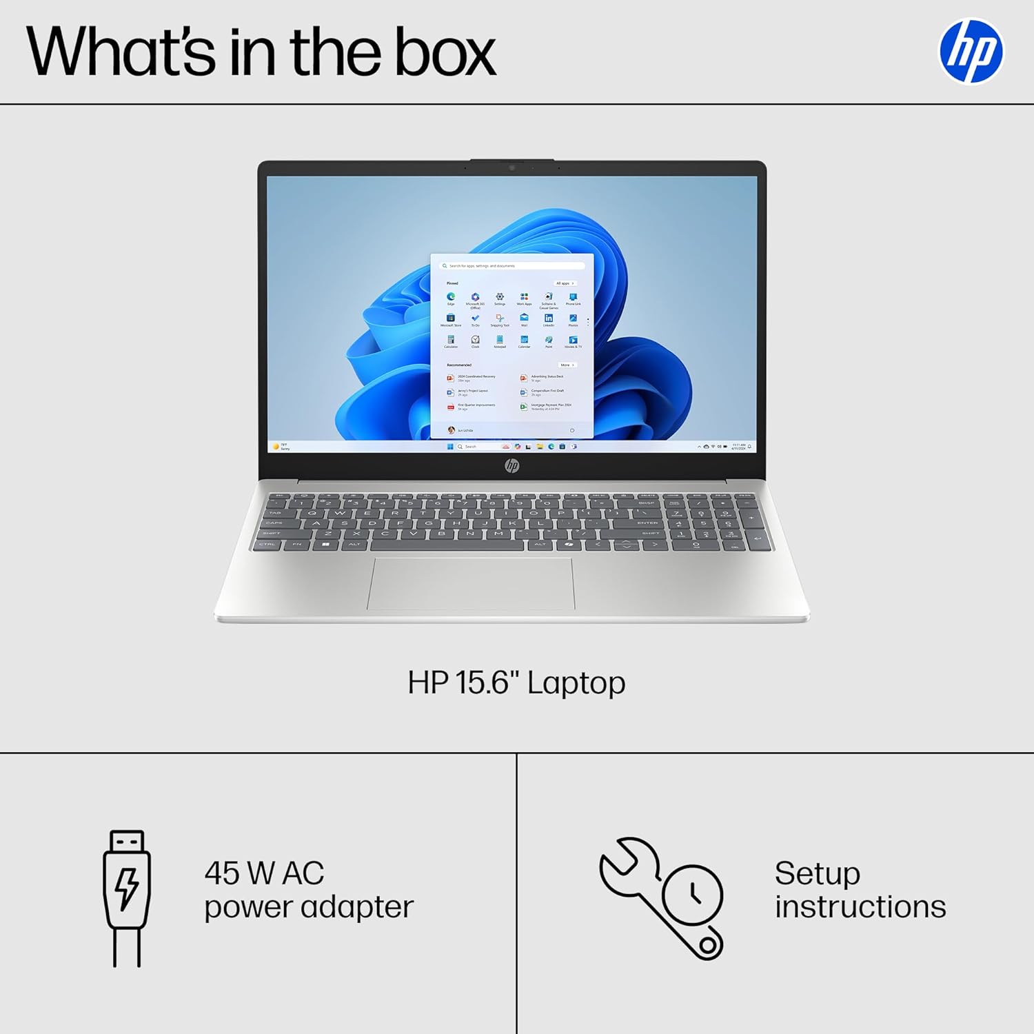 15.6 inch Laptop, HD Touchscreen Display, AMD Ryzen 3 7320U, 8 GB RAM, 128 GB SSD, AMD Radeon Graphics, Windows 11 Home in S Mode, Natural Silver, 15- fc0099nr - Image 4
