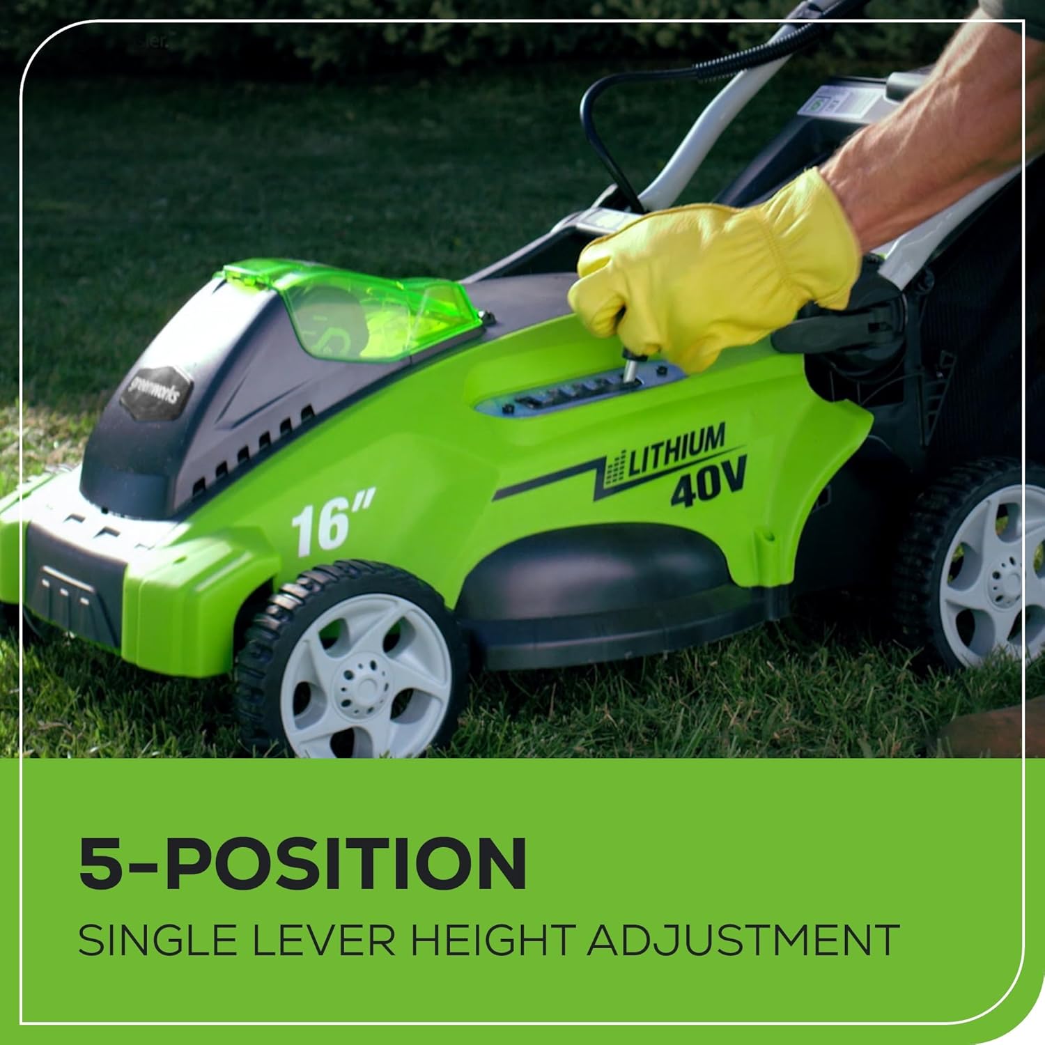 40V 16" Cordless Lawn Mower, Ultra-Light Push Mower with 4.0Ah Battery & Charger(75+ Tool Compatibility, 45Min Runtime) - Image 3