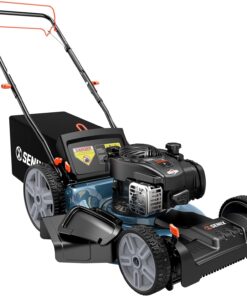 21-inch Gas Self-Propelled Lawn Mower - 140 cc 4-Cycle Briggs & Stratton Engine, Bagging, Mulching, and Side Discharge, 6-Position Lever Height Adjustment