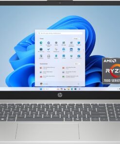 15.6 inch Laptop, HD Touchscreen Display, AMD Ryzen 3 7320U, 8 GB RAM, 128 GB SSD, AMD Radeon Graphics, Windows 11 Home in S Mode, Natural Silver, 15- fc0099nr
