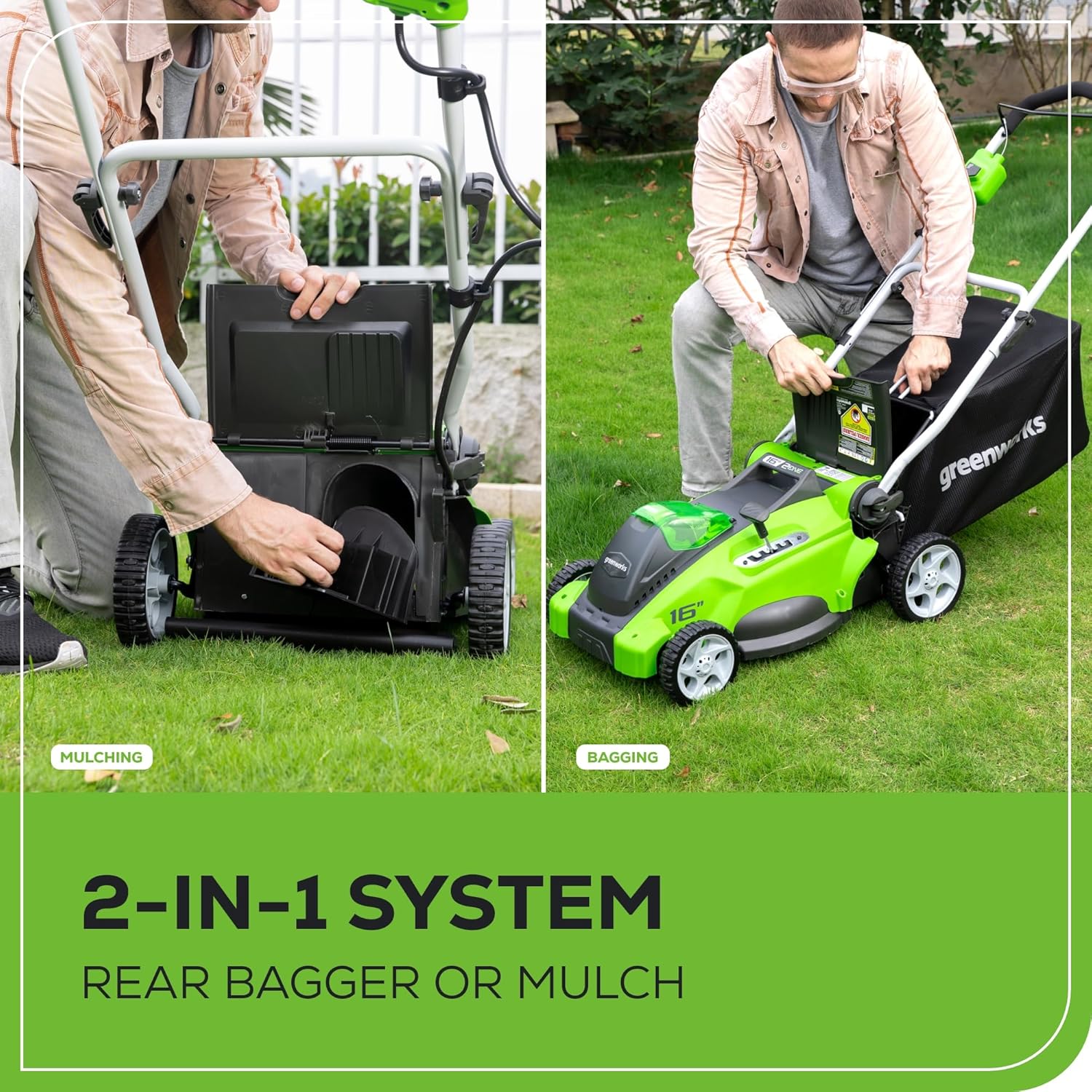 40V 16" Cordless Lawn Mower, Ultra-Light Push Mower with 4.0Ah Battery & Charger(75+ Tool Compatibility, 45Min Runtime) - Image 4