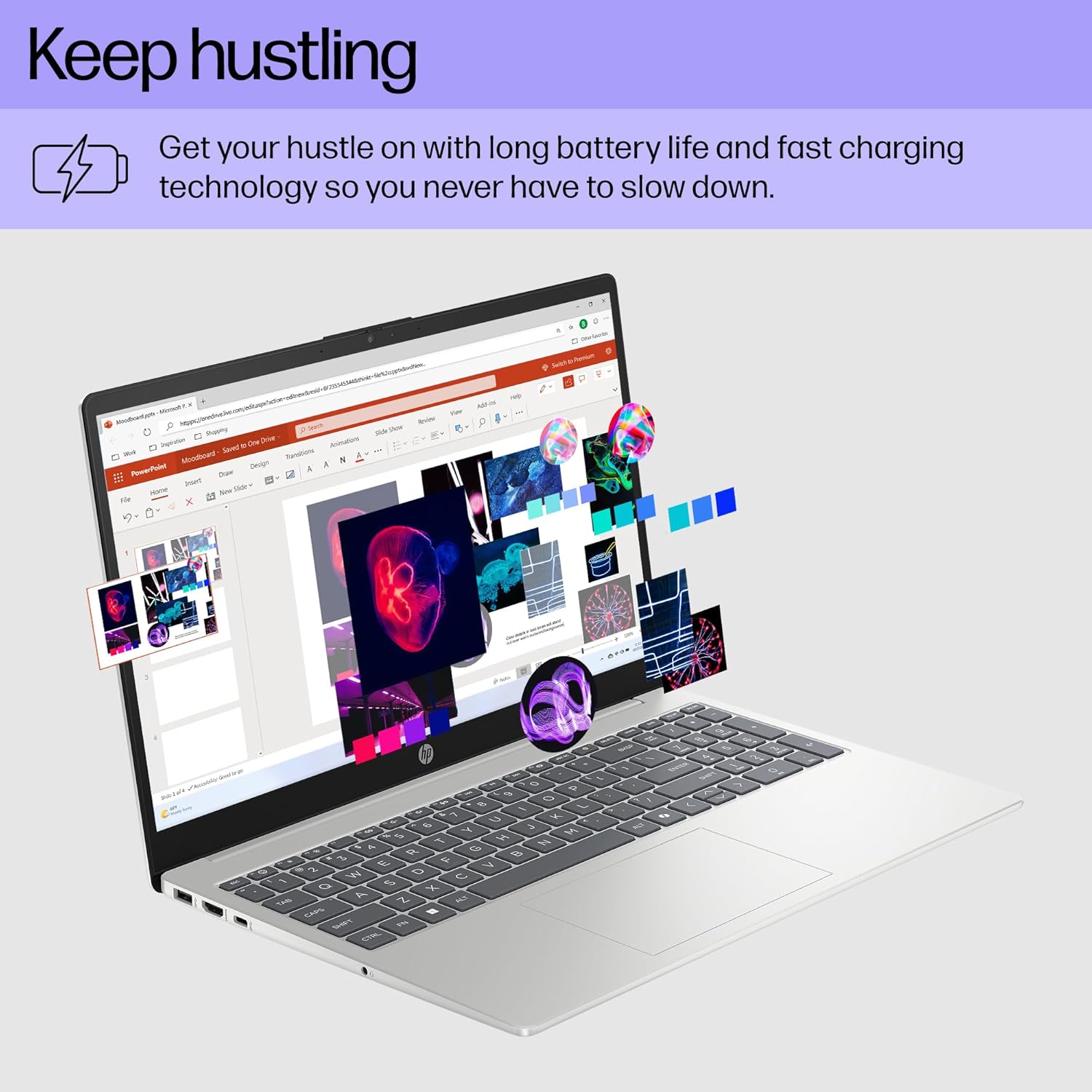 15.6 inch Laptop, HD Touchscreen Display, AMD Ryzen 3 7320U, 8 GB RAM, 128 GB SSD, AMD Radeon Graphics, Windows 11 Home in S Mode, Natural Silver, 15- fc0099nr - Image 10