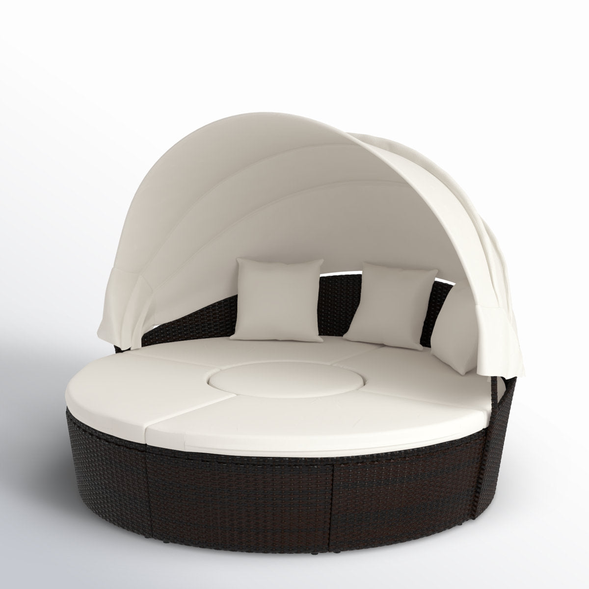 75.5'' Wide Wicker Patio Daybed with Cushions - Image 6