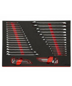 Alternative view of Pro Series | Loaded 45" 19-Drawer Rolling Tool Box | White and Red