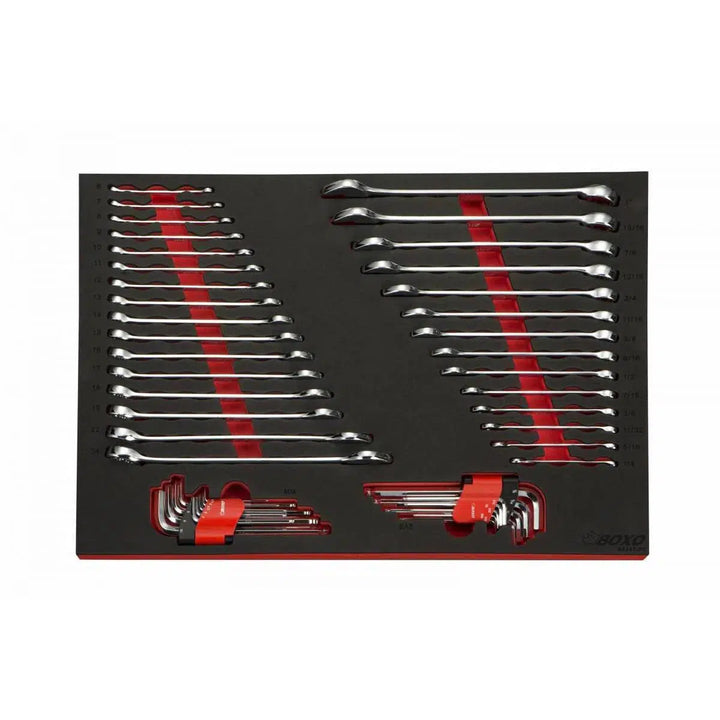 Pro Series | Loaded 45" 19-Drawer Rolling Tool Box | White and Red - Image 2