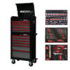 Pro Series | Loaded 26" 11-Drawer Rolling Tool Box | Black and Red
