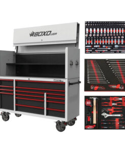 Pro Series | Loaded 72" 14-Drawer Garage Top Rolling Tool Box | White