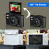 Vintage Flip-Screen 4K CMOS Digital Camera