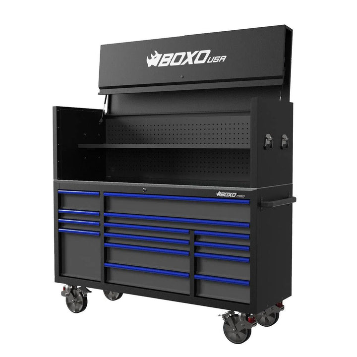 Pro Series | Loaded 72" 14-Drawer Garage Top Rolling Tool Box | Black - Image 8
