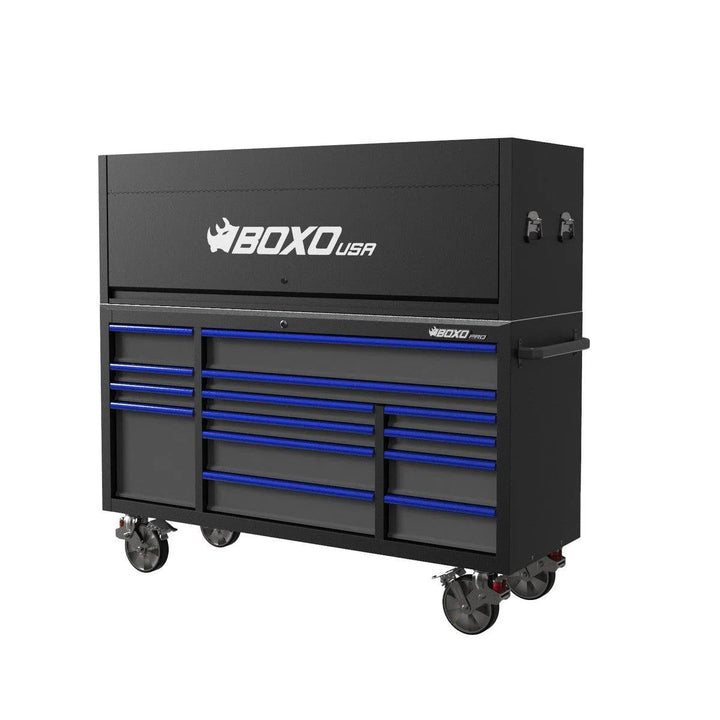 Pro Series | Loaded 72" 14-Drawer Garage Top Rolling Tool Box | Black - Image 6