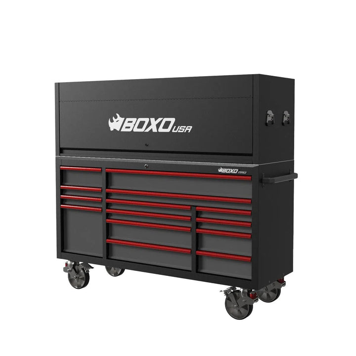 Pro Series | Loaded 72" 14-Drawer Garage Top Rolling Tool Box | Black - Image 5