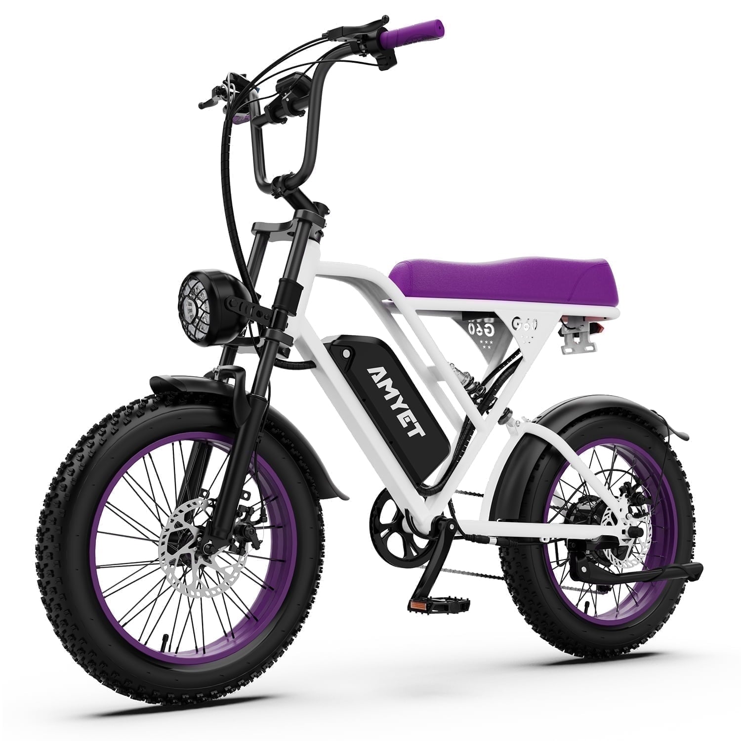 G60 Peak 1500W Electric Bike, 20" Fat Tire E-Mountain Bikes, 48V 20Ah 32MPH Ebike for Adults Full Suspension UL2849 - Image 2