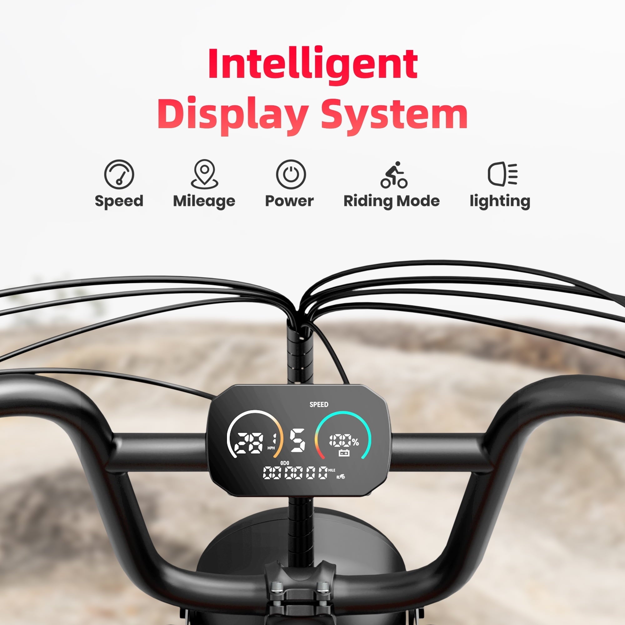 G60 Peak 1500W Electric Bike, 20" Fat Tire E-Mountain Bikes, 48V 20Ah 32MPH Ebike for Adults Full Suspension UL2849 - Image 6