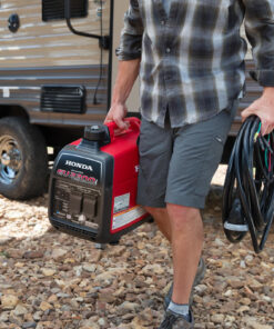 Alternative view of 2200 watt 120V inverter generator with CO-MINDER