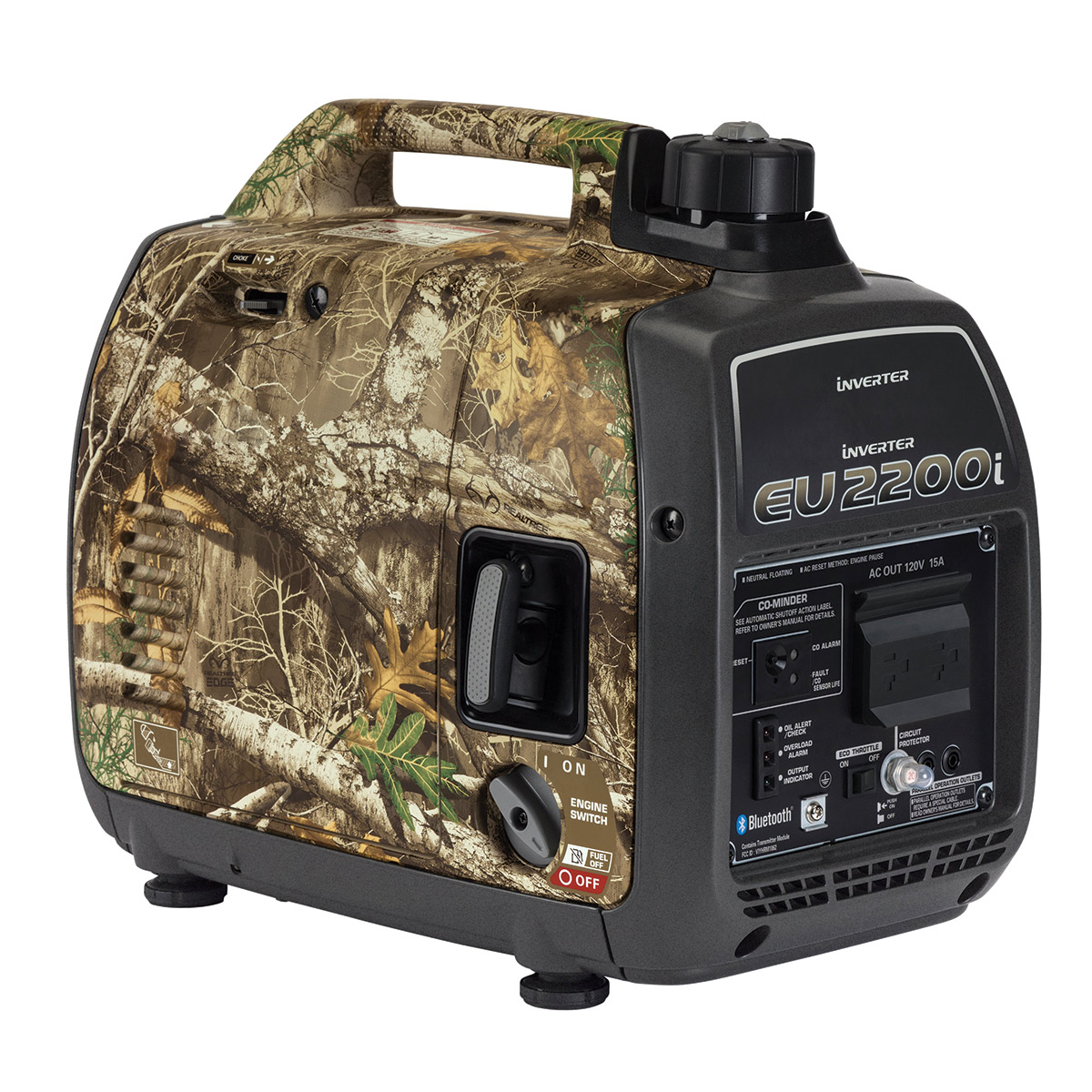 2200 watt 120V inverter generator, camo style, with CO-MINDER™